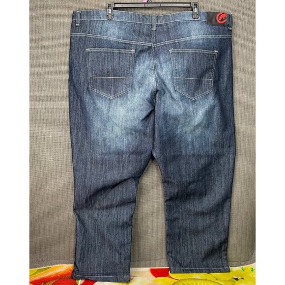 Ecko Unltd Mens Size 48 Blue Athletic Fit Dark Wash 5-Pocket Denim Jeans - Picture 2 of 11